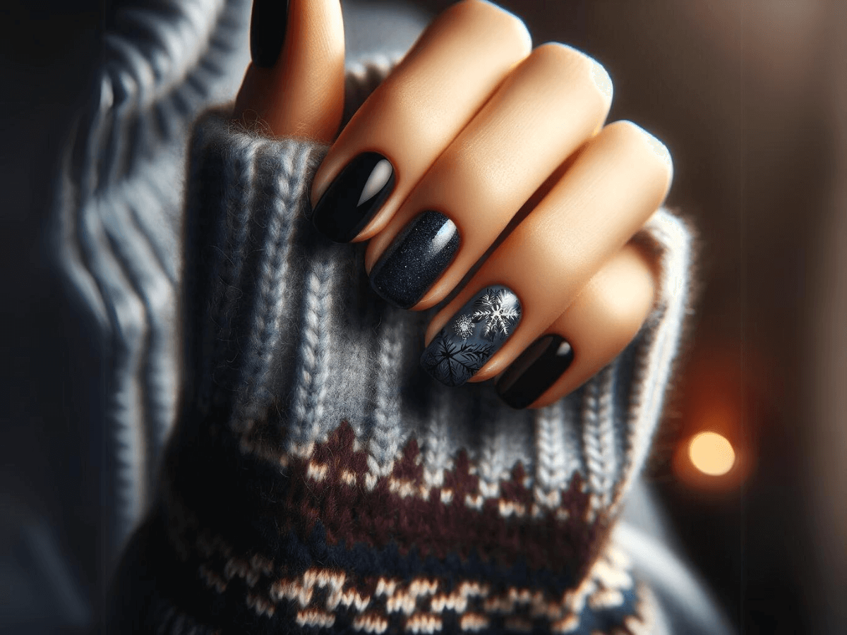 17 Stylish Dark Winter Nail Colors for 2023-2024 - thepinkgoose.com | Nail  colors winter, Purple and silver nails, Nail colors