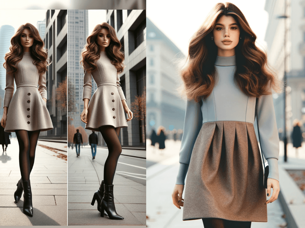 How To Wear Tights With Dresses And Boots! - Textile Details