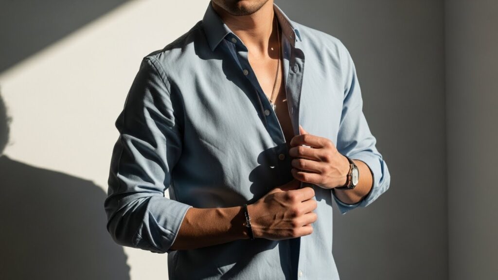 Button Down Shirt Unbuttoned