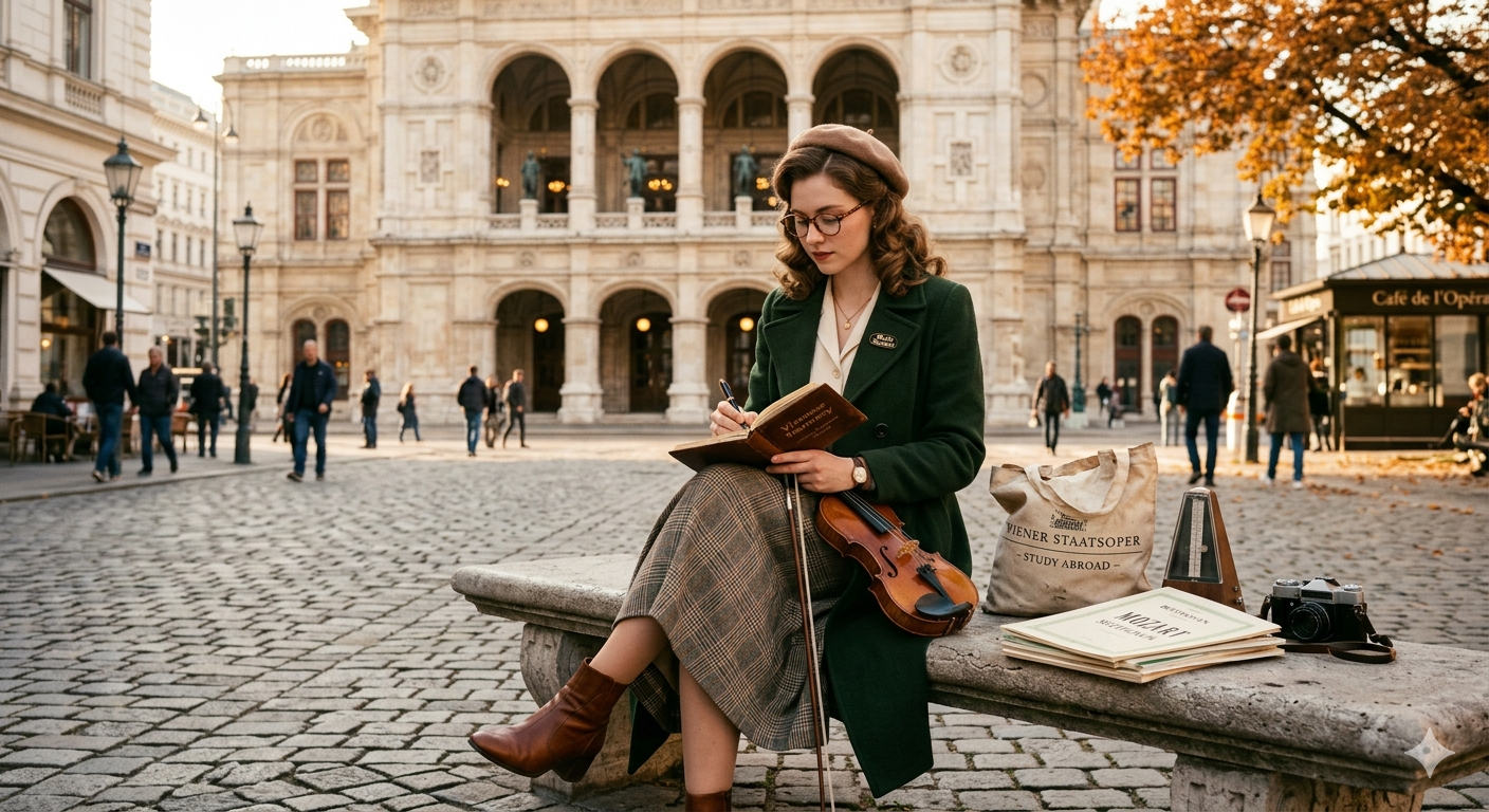 Vintage Fashion Classical Music Study Abroad