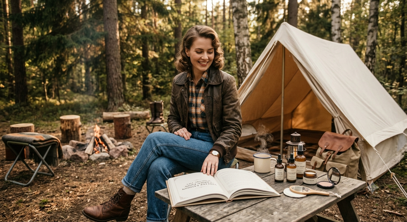 vintage fashion camping guide skincare tips camping guide